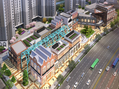 인천검단 RC4BL 금강펜테리움 외부 철골공사 조감도사진